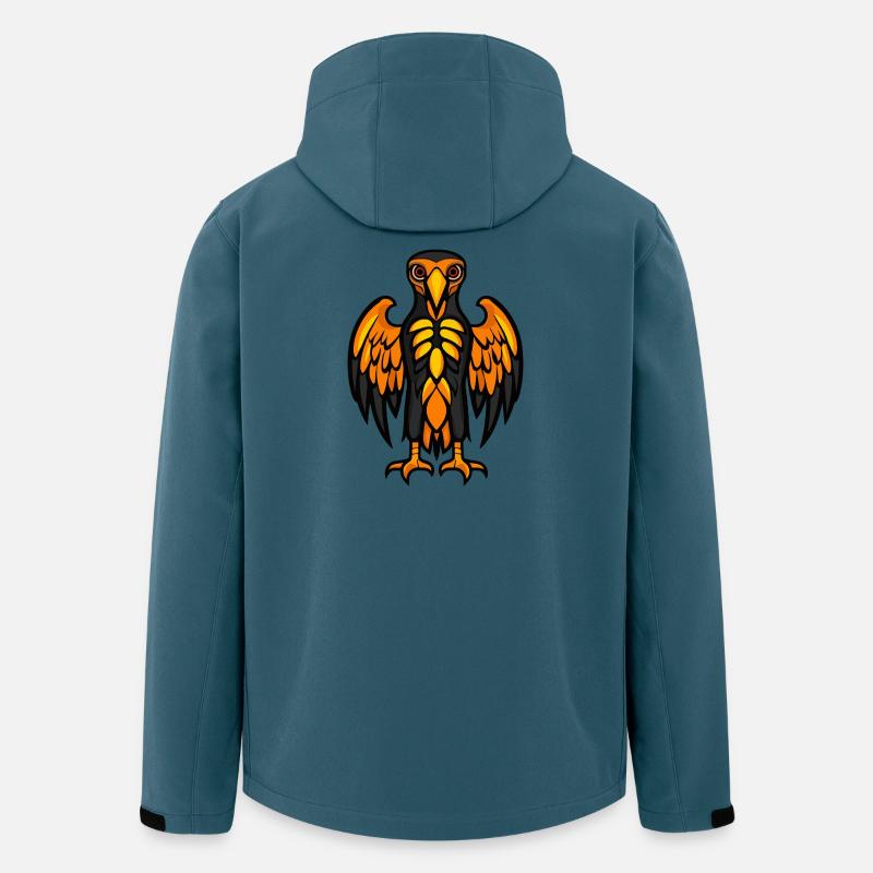 Adler Vogel Halloween Zombie - Recycelte Männer Softshell-Jacke von Stanley/Stella - Dunkles Petrol