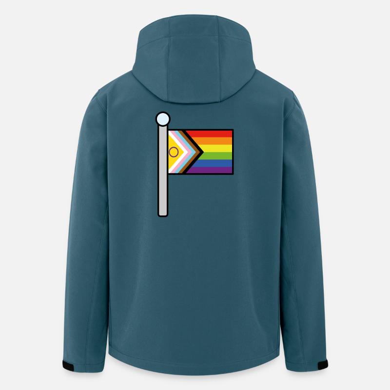 Inclusive Progress Pride flag pole - Men’s Recycled Softshell Jacket by Stanley/Stella - stargazer