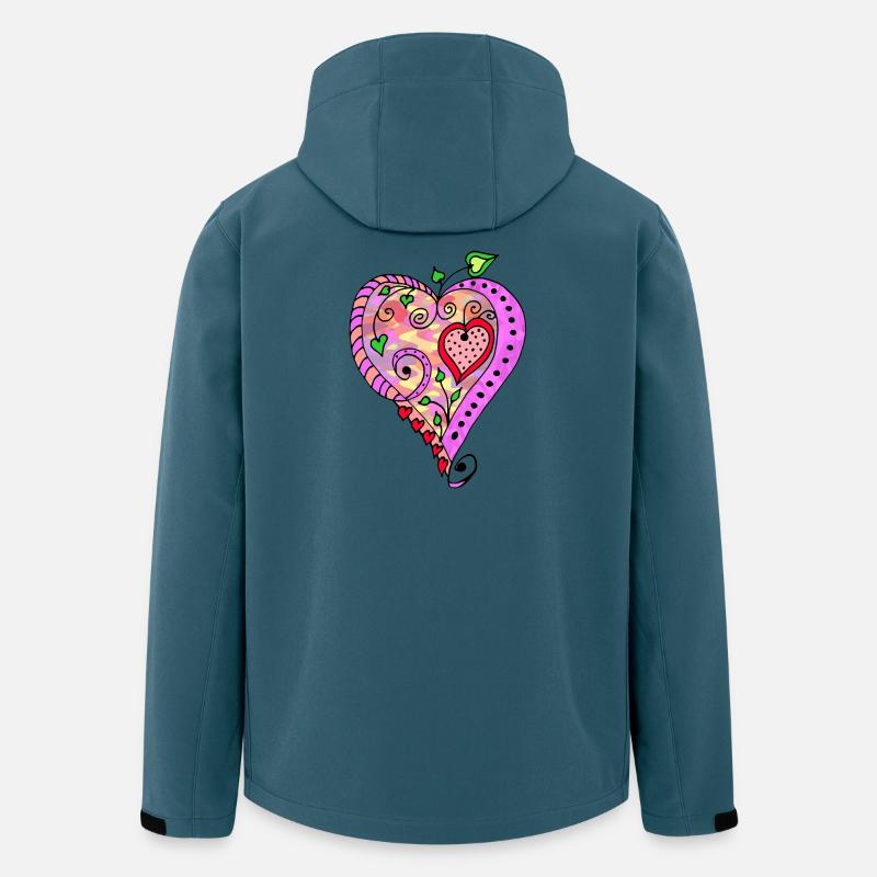 Herz - Recycelte Männer Softshell-Jacke von Stanley/Stella - Dunkles Petrol