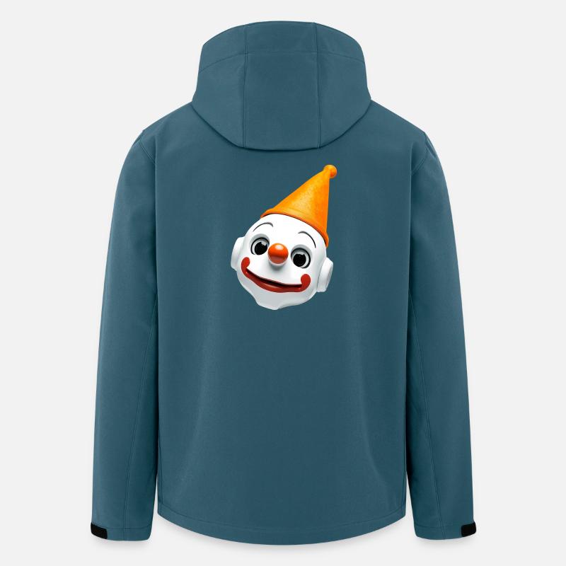 Clownengesicht mit Orangenhut - Recycelte Männer Softshell-Jacke von Stanley/Stella - Dunkles Petrol