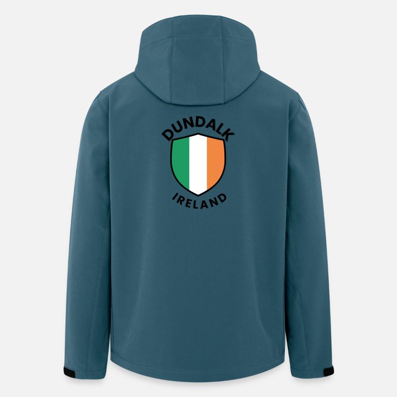 Dundalk Crest Irland-Flagge - Recycelte Männer Softshell-Jacke von Stanley/Stella - Dunkles Petrol