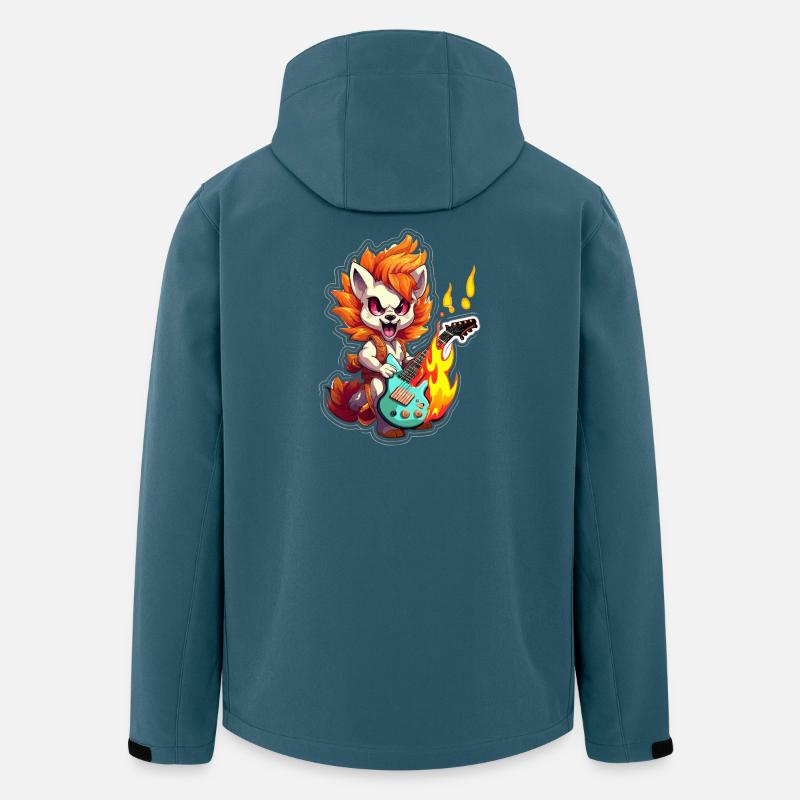 Feuerfuchs Gitarrist - Recycelte Männer Softshell-Jacke von Stanley/Stella - Dunkles Petrol