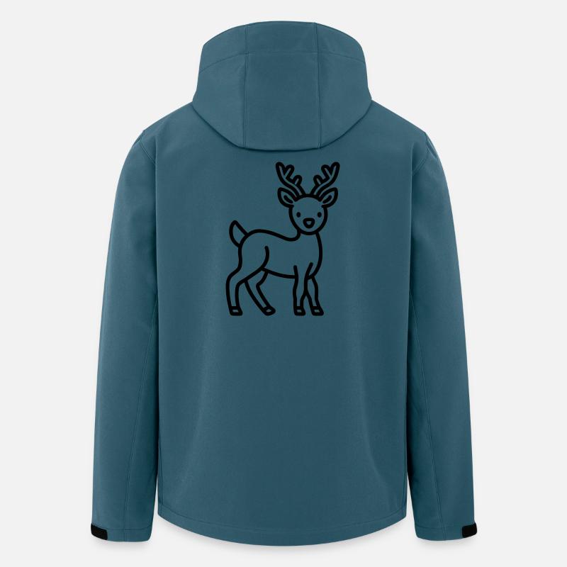 Hirsch - Recycelte Männer Softshell-Jacke von Stanley/Stella - Dunkles Petrol