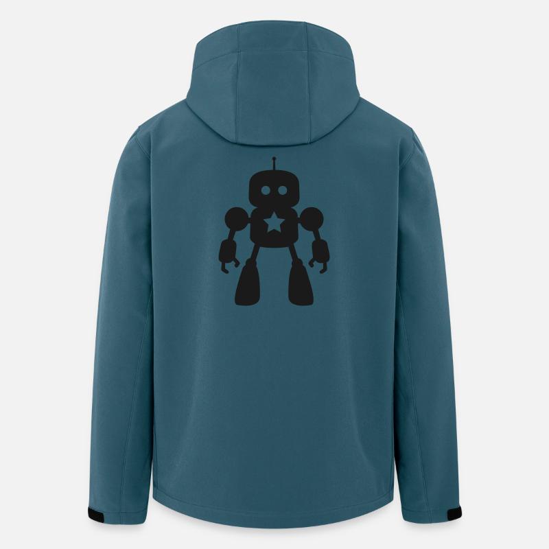 Roboter mit Stern KI Sci-Fi Nerd - Recycelte Männer Softshell-Jacke von Stanley/Stella - Dunkles Petrol