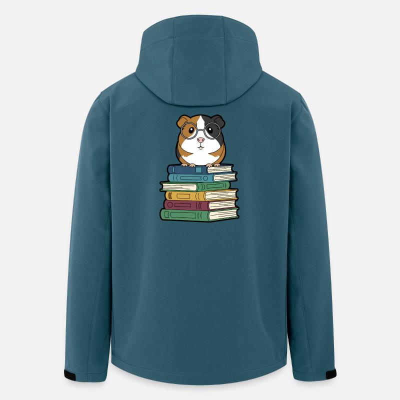 Meerschweinchen Bücher Nerd - Recycelte Männer Softshell-Jacke von Stanley/Stella - Dunkles Petrol