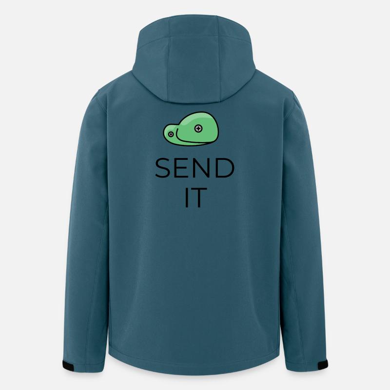 Send it - Boulder Design - Recycelte Männer Softshell-Jacke von Stanley/Stella - Dunkles Petrol