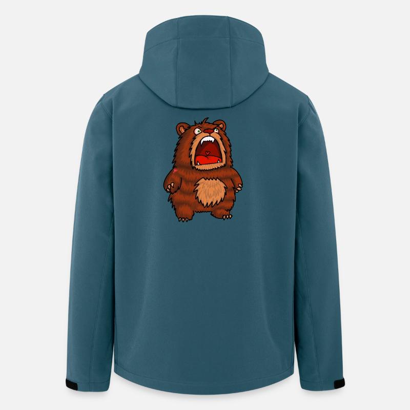 Hangry Bear - Recycelte Männer Softshell-Jacke von Stanley/Stella - Dunkles Petrol
