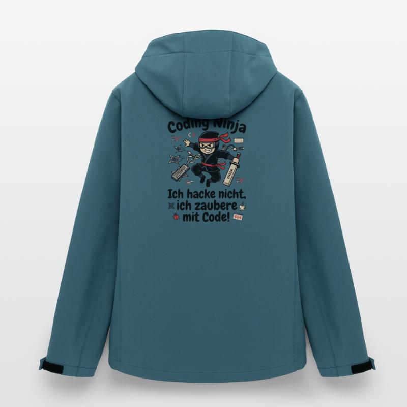 Coder Ninja Programmierer Humor Recycelte Männer Softshell-Jacke von Stanley/Stella