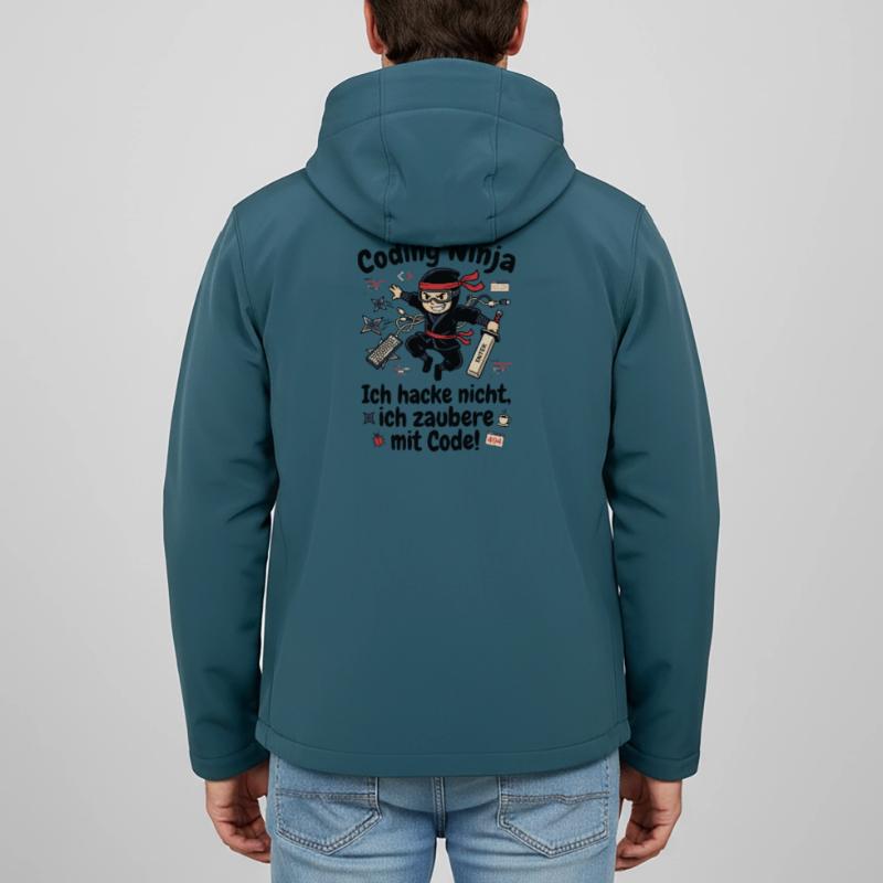 Coder Ninja Programmierer Humor Recycelte Männer Softshell-Jacke von Stanley/Stella
