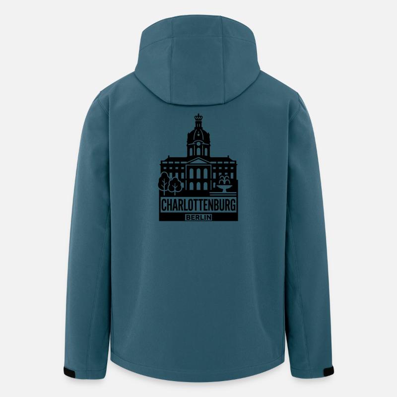 Berlin Charlottenburg Silhouette - Recycelte Männer Softshell-Jacke von Stanley/Stella - Dunkles Petrol