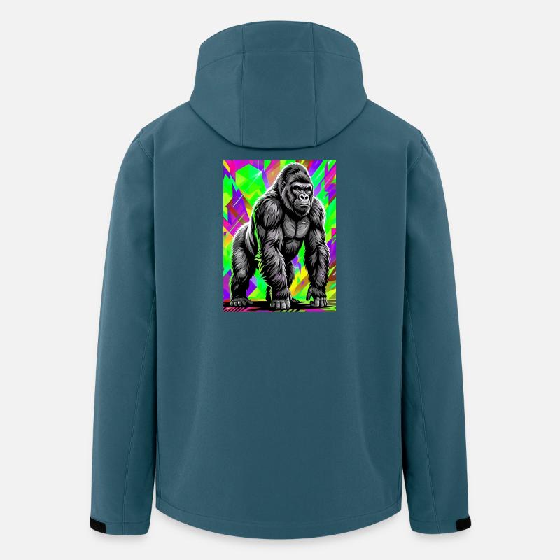 Gorilla - Recycelte Männer Softshell-Jacke von Stanley/Stella - Dunkles Petrol