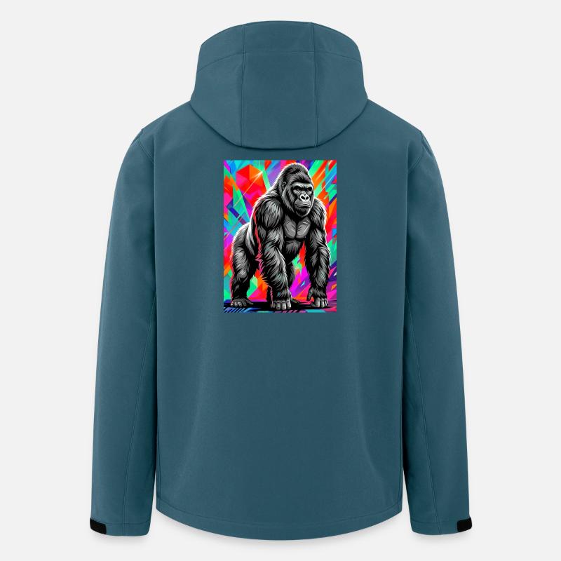 gorille - Veste softshell homme en polyester recyclé Stanley/Stella - bleu pétrole foncé