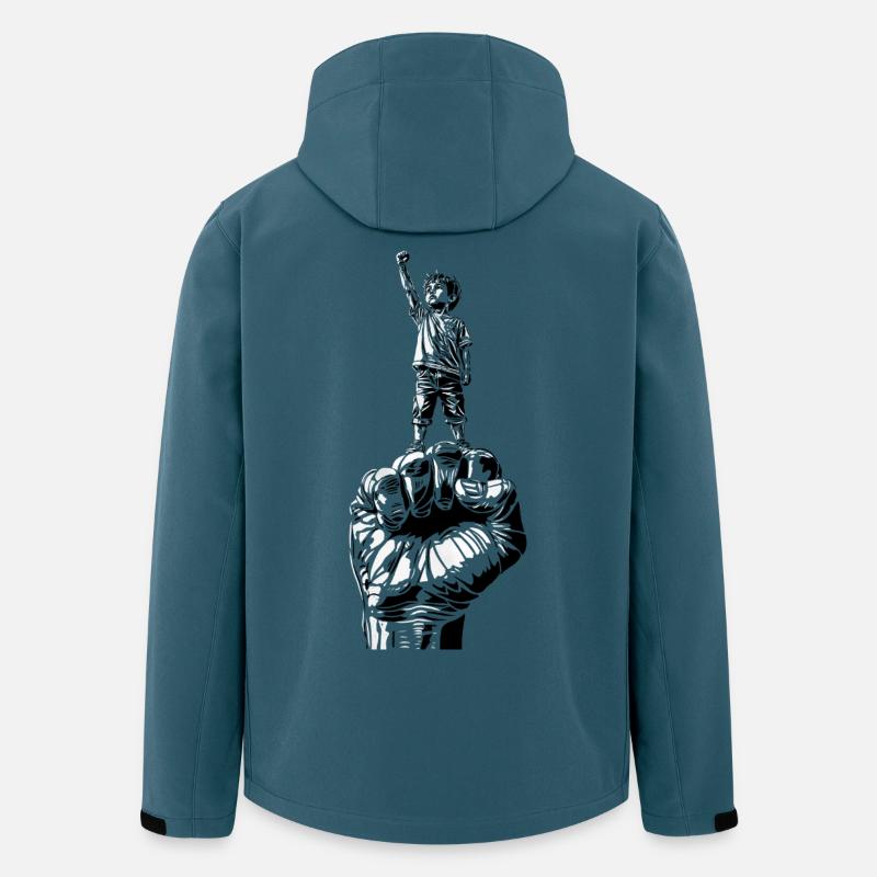 Das rebellische Kind - Recycelte Männer Softshell-Jacke von Stanley/Stella - Dunkles Petrol