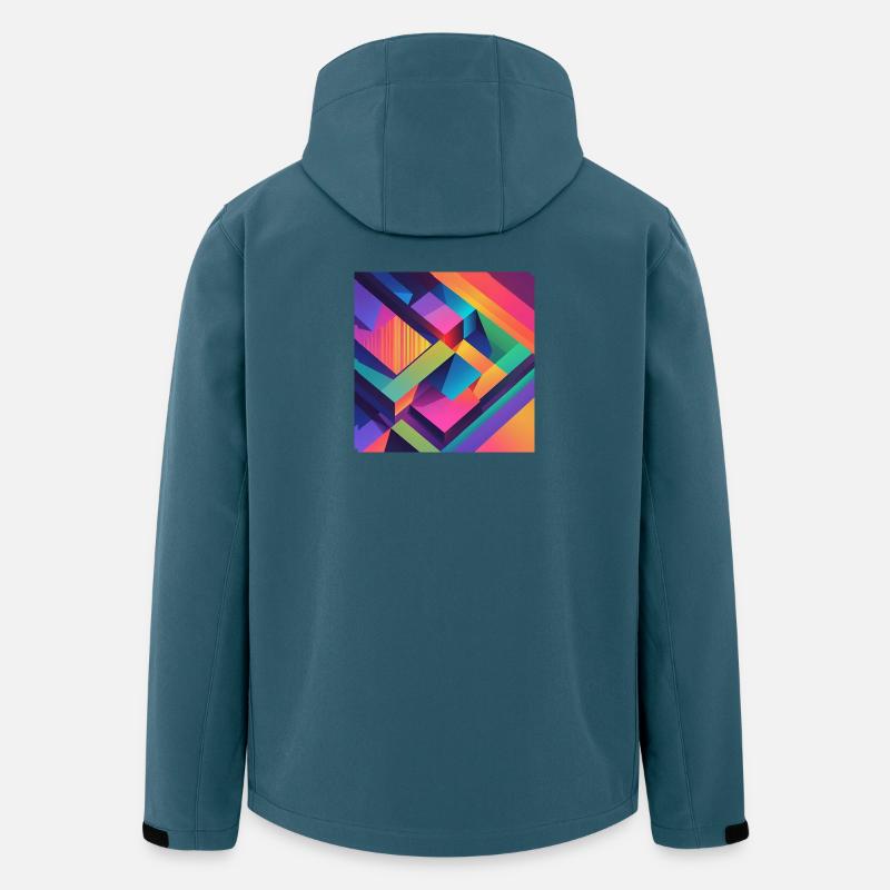 abstrakt - Recycelte Männer Softshell-Jacke von Stanley/Stella - Dunkles Petrol