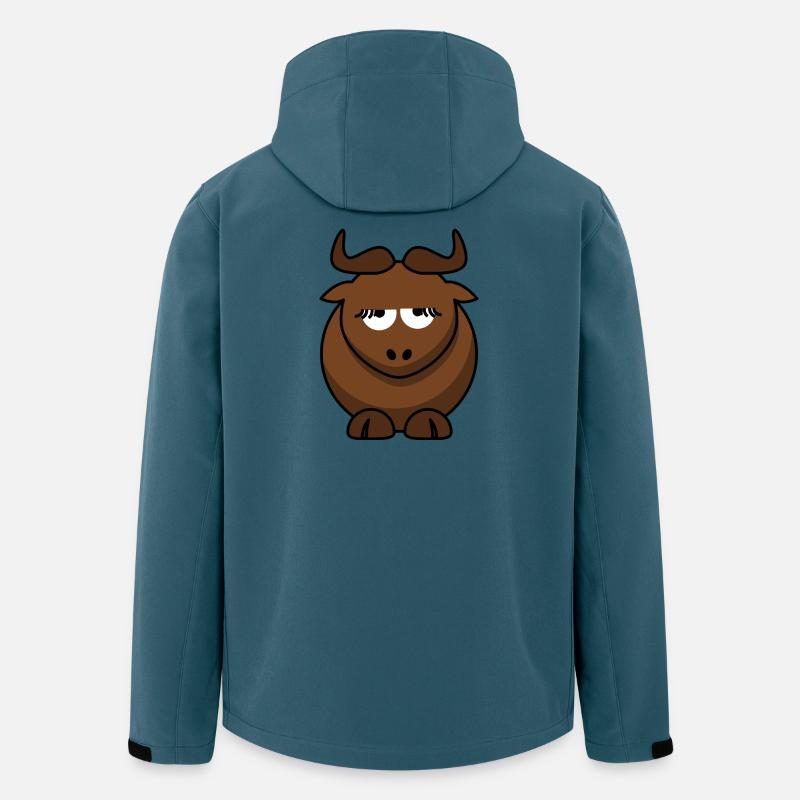 Schlafende Bulle Cartoon - Recycelte Männer Softshell-Jacke von Stanley/Stella - Dunkles Petrol