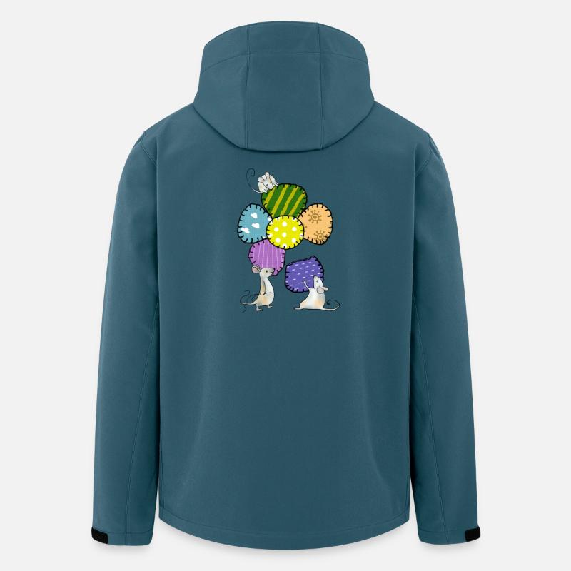 Blüte nähen - Recycelte Männer Softshell-Jacke von Stanley/Stella - Dunkles Petrol