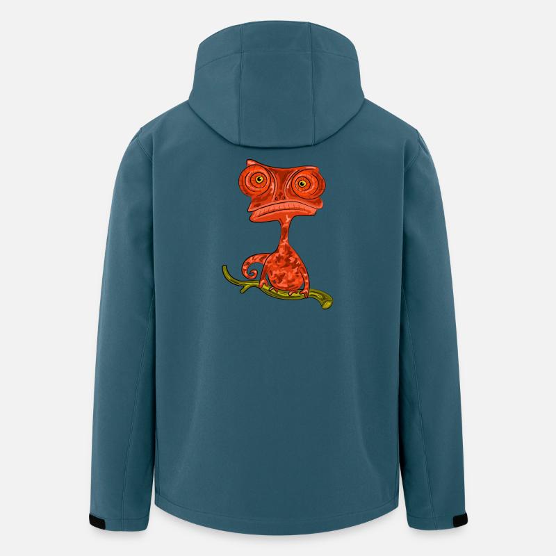 Chamaeleon Exotisch Geschenkidee - Recycelte Männer Softshell-Jacke von Stanley/Stella - Dunkles Petrol