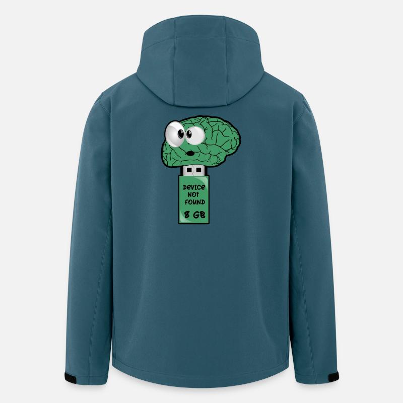 Gehirn USB Stick - Recycelte Männer Softshell-Jacke von Stanley/Stella - Dunkles Petrol