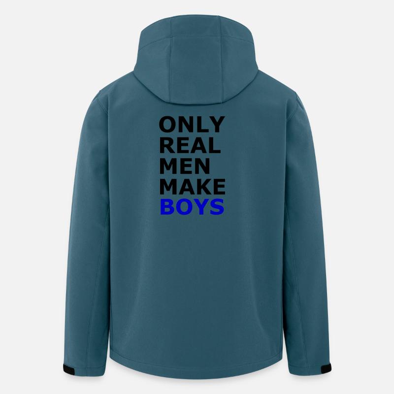 Les vrais hommes font des garçons - Veste softshell homme en polyester recyclé Stanley/Stella - bleu pétrole foncé