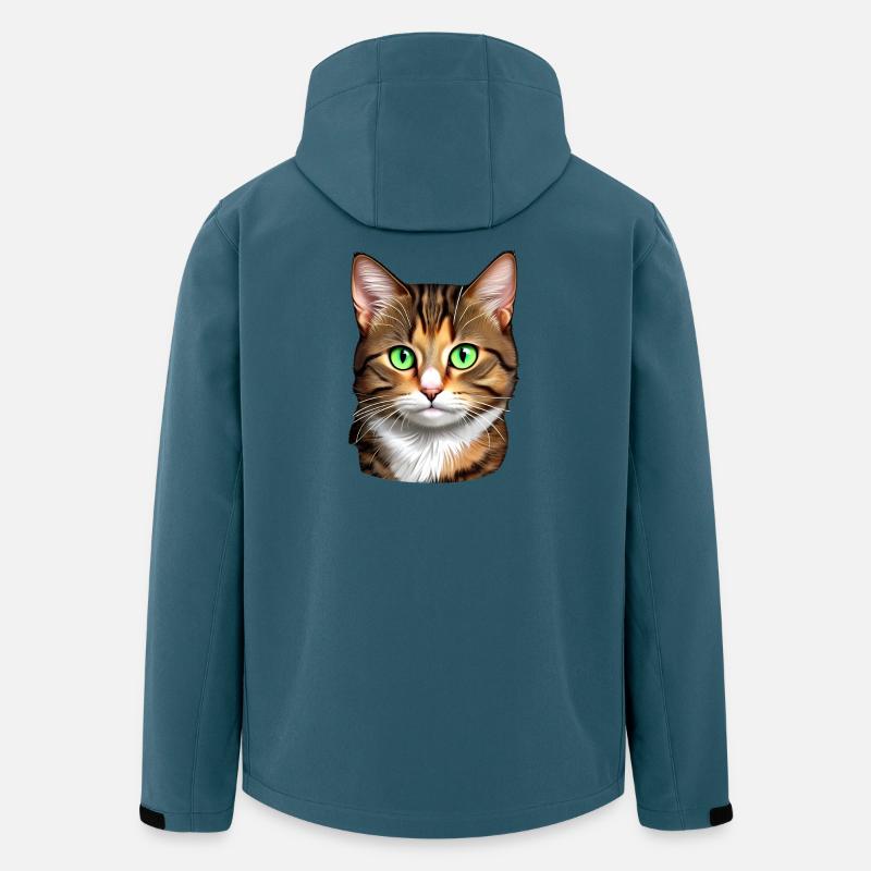 Süße Katze - Recycelte Männer Softshell-Jacke von Stanley/Stella - Dunkles Petrol