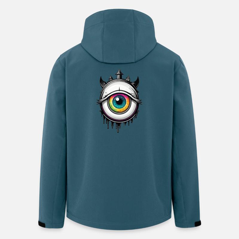 Ojo con cuernos - Chaqueta softshell hombre de poliéster reciclado de Stanley/Stella - petróleo oscuro