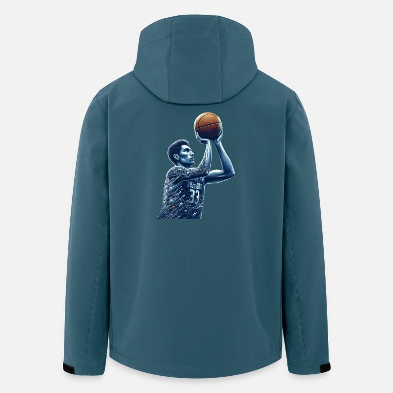 Basketball - ein Hauch von Talent - Recycelte Männer Softshell-Jacke von Stanley/Stella - Dunkles Petrol