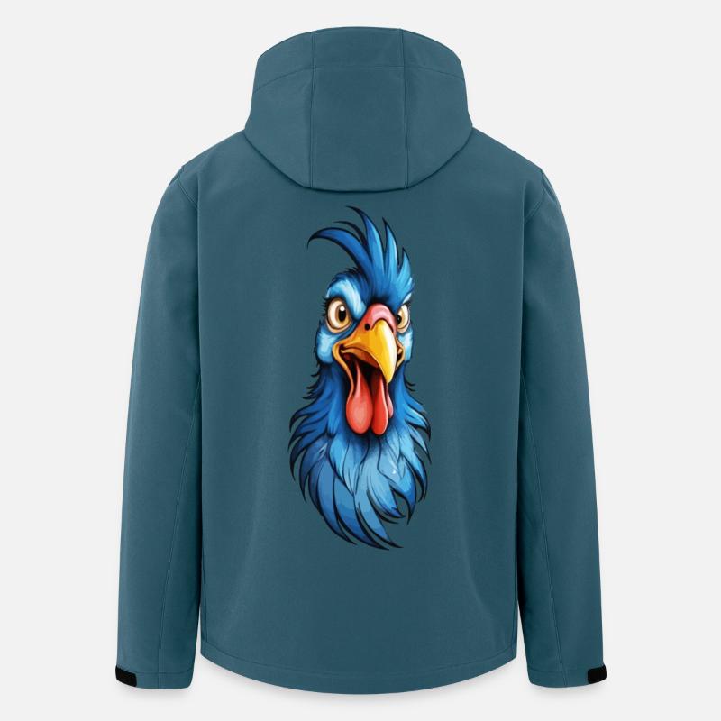 Ein blau-gefiederter Hahn - Recycelte Männer Softshell-Jacke von Stanley/Stella - Dunkles Petrol