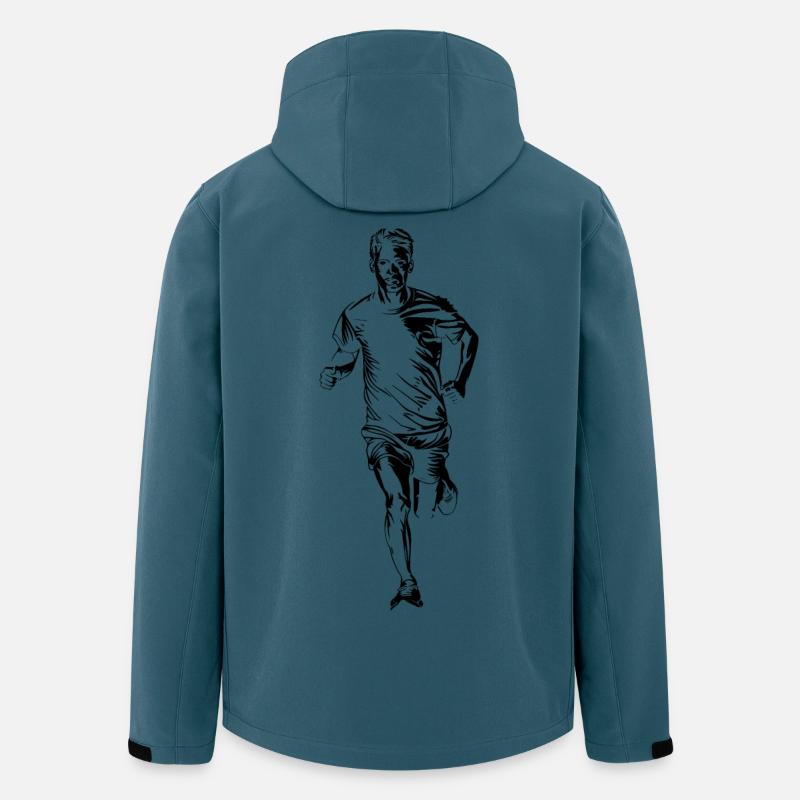Jogger Zeichnung - Recycelte Männer Softshell-Jacke von Stanley/Stella - Dunkles Petrol