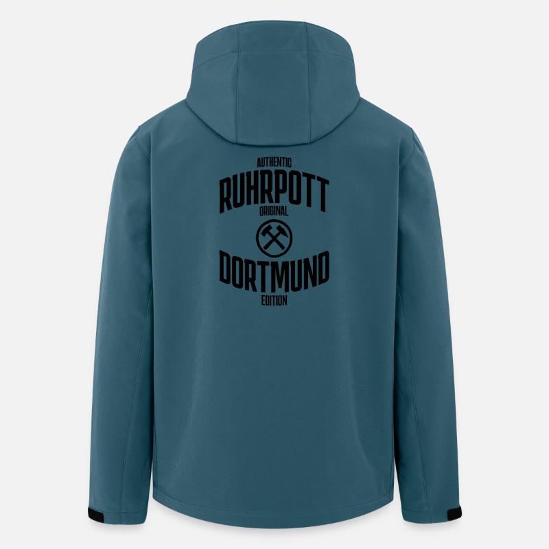 Chemise Ruhrpott édition dortmund - Veste softshell homme en polyester recyclé Stanley/Stella - bleu pétrole foncé