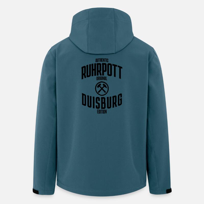 Authentic Ruhrgebiet original Duisburg edition - Recycelte Männer Softshell-Jacke von Stanley/Stella - Dunkles Petrol