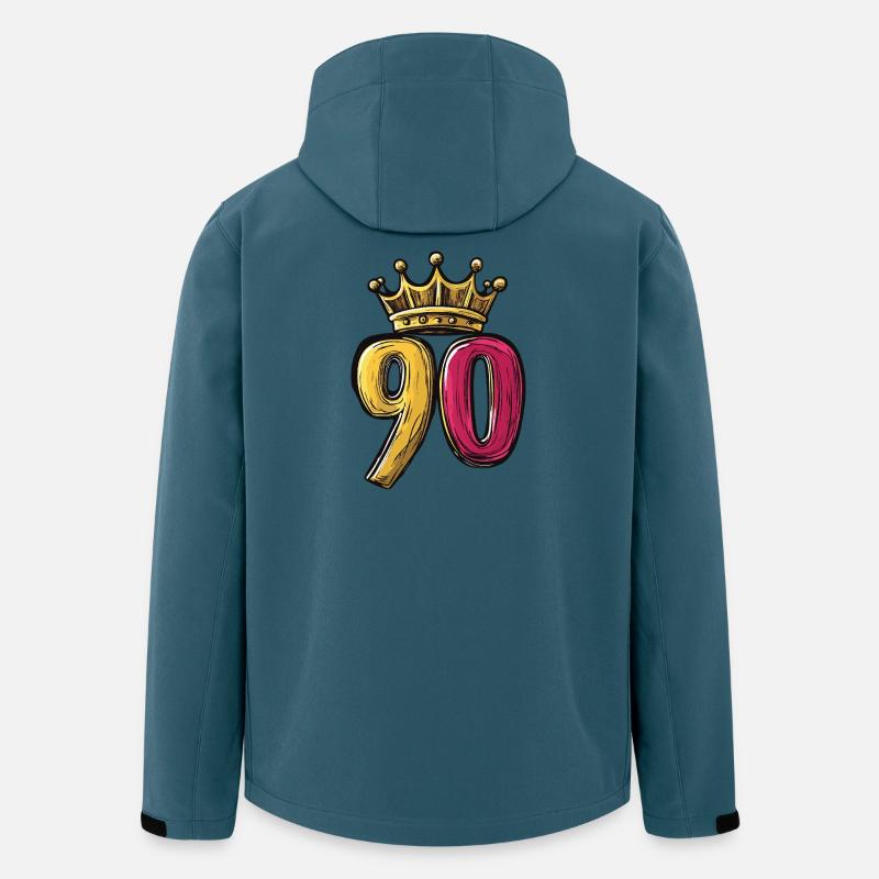 90 Zahl Krone - Recycelte Männer Softshell-Jacke von Stanley/Stella - Dunkles Petrol