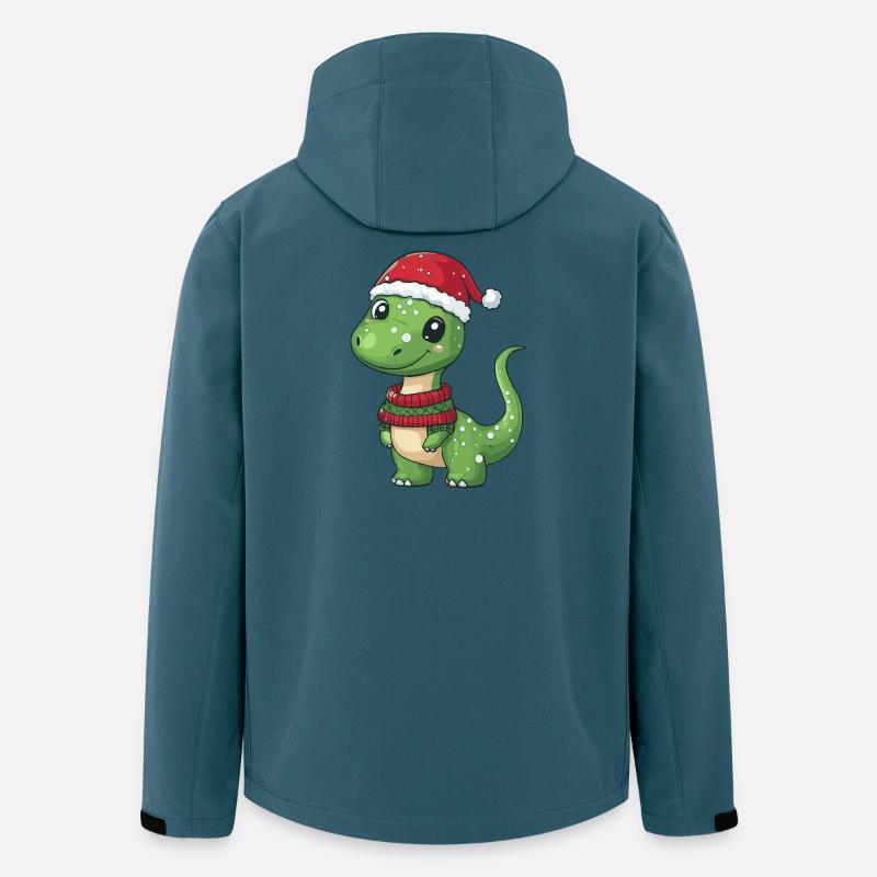 Dinosaurier brontosaurus Weihnachten Xmas - Recycelte Männer Softshell-Jacke von Stanley/Stella - Dunkles Petrol