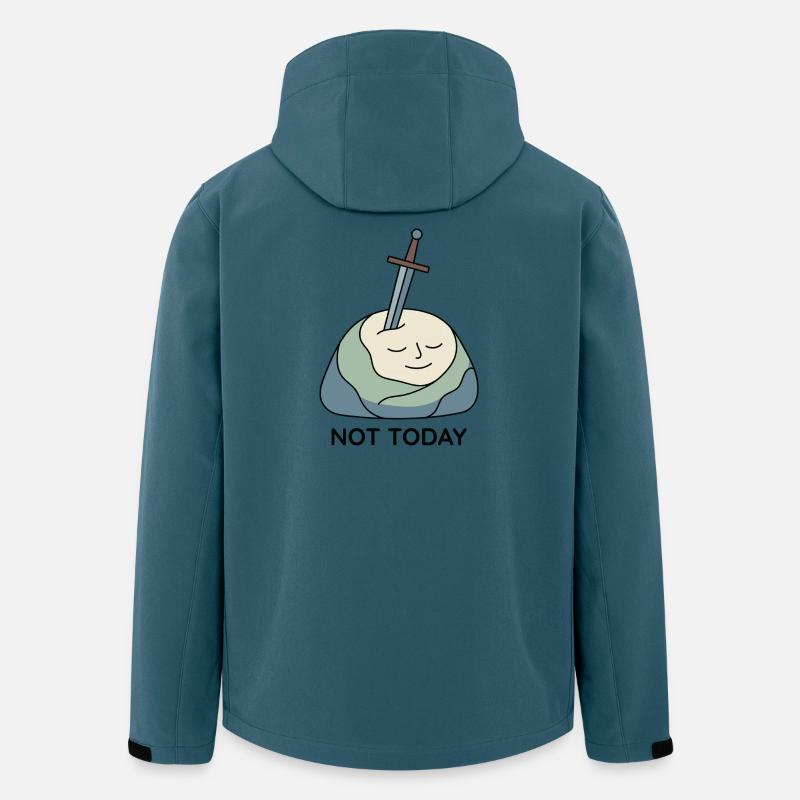 Not Today Excalibur Stein - Recycelte Männer Softshell-Jacke von Stanley/Stella - Dunkles Petrol