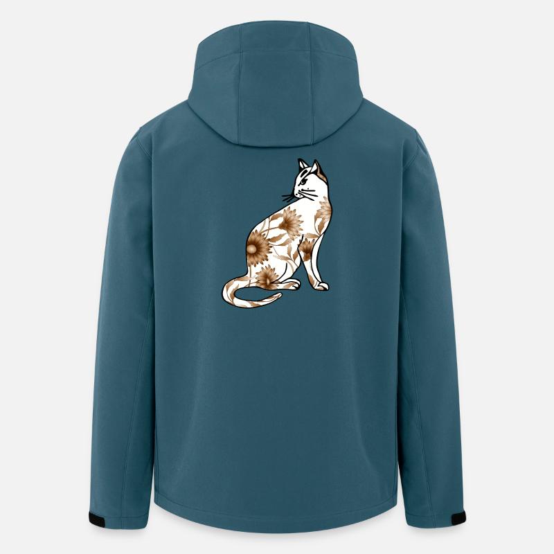 Katze - Recycelte Männer Softshell-Jacke von Stanley/Stella - Dunkles Petrol