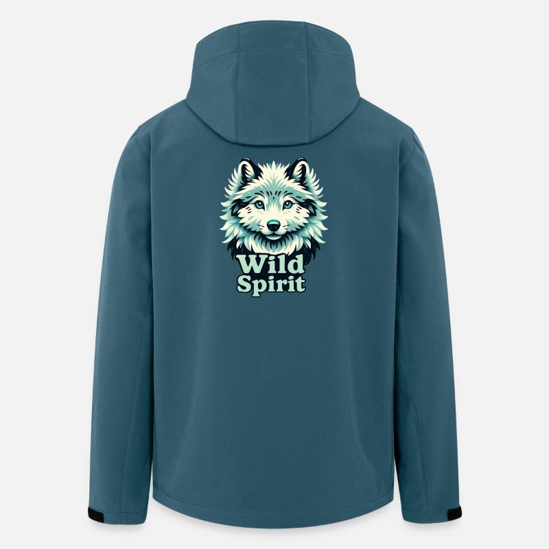 Wilde Wolfsseele - Recycelte Männer Softshell-Jacke von Stanley/Stella - Dunkles Petrol