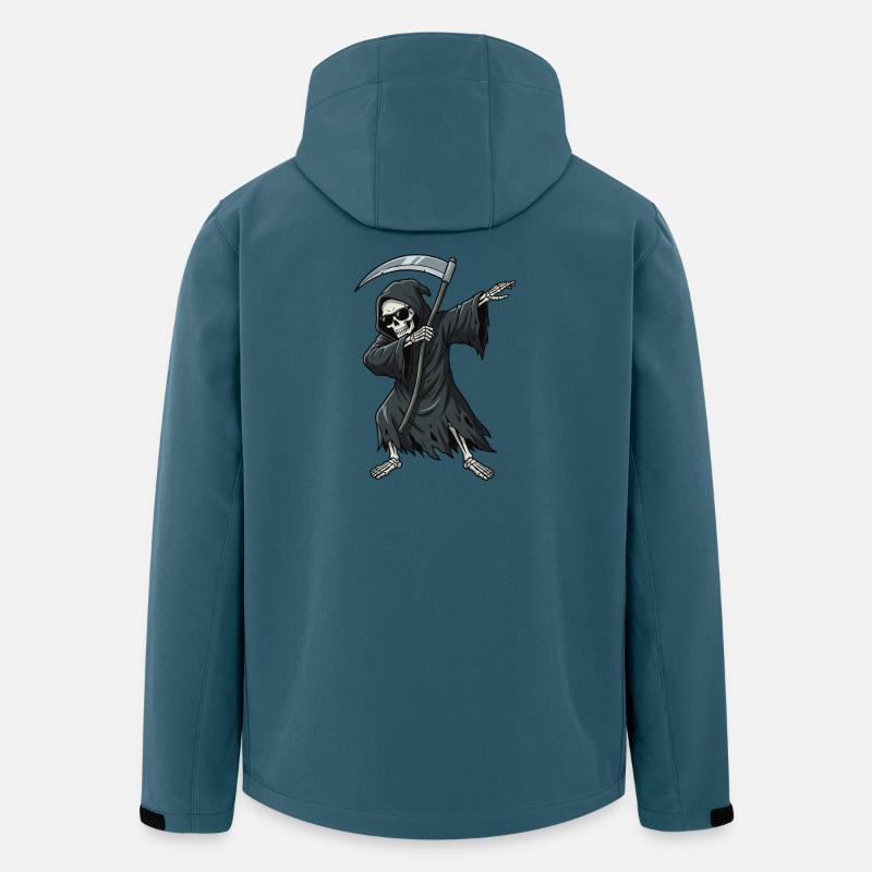 Dabbing Grim Reaper – Funny Skull Cartoon - Men’s Recycled Softshell Jacket by Stanley/Stella - stargazer