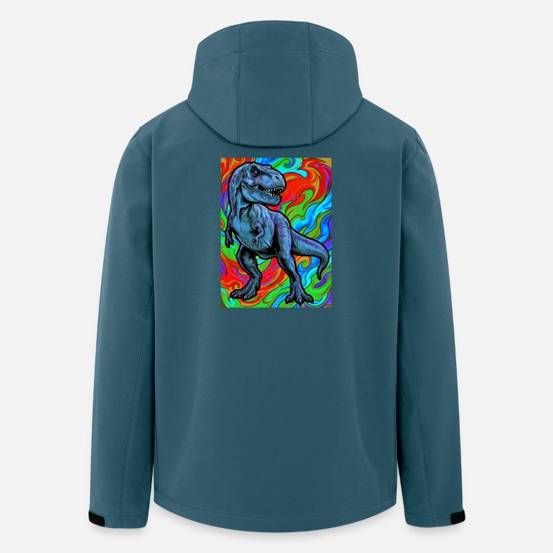 Dinosaurier - Recycelte Männer Softshell-Jacke von Stanley/Stella - Dunkles Petrol