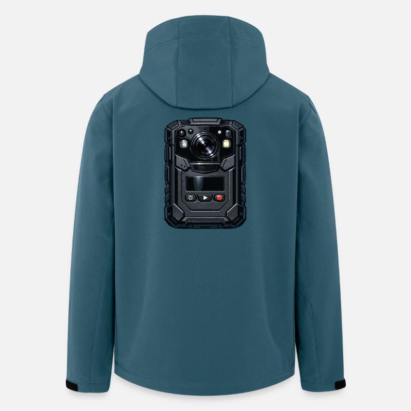 Robuste Action Cam-Illustration - Recycelte Männer Softshell-Jacke von Stanley/Stella - Dunkles Petrol