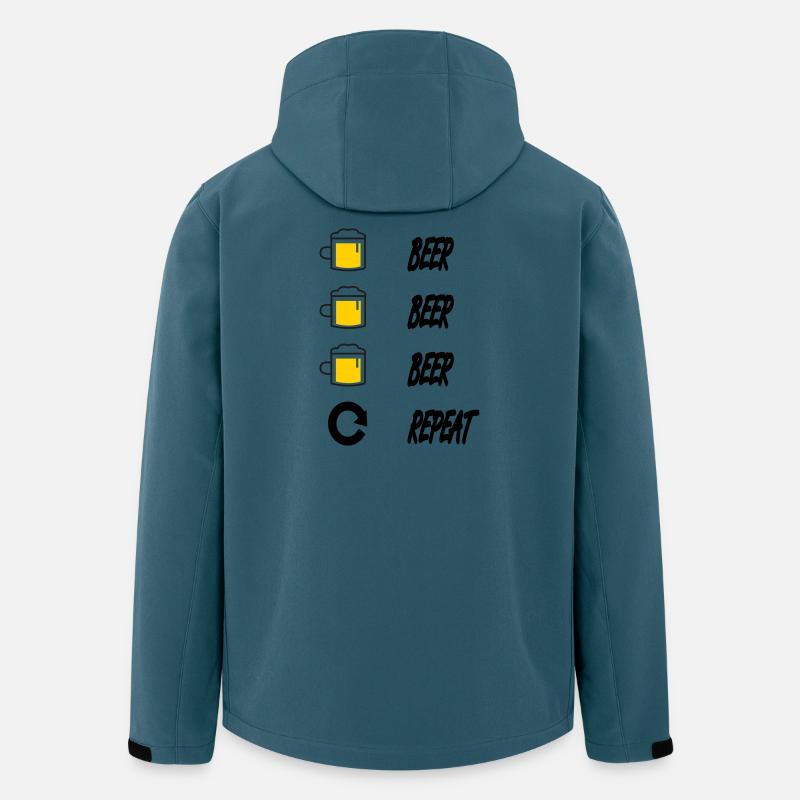 Bier Bier Bier Wiederholung - Recycelte Männer Softshell-Jacke von Stanley/Stella - Dunkles Petrol