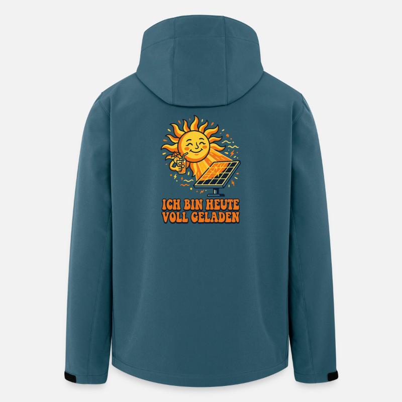 Solar Energie, Balkonkraftwerk Lustig - Recycelte Männer Softshell-Jacke von Stanley/Stella - Dunkles Petrol