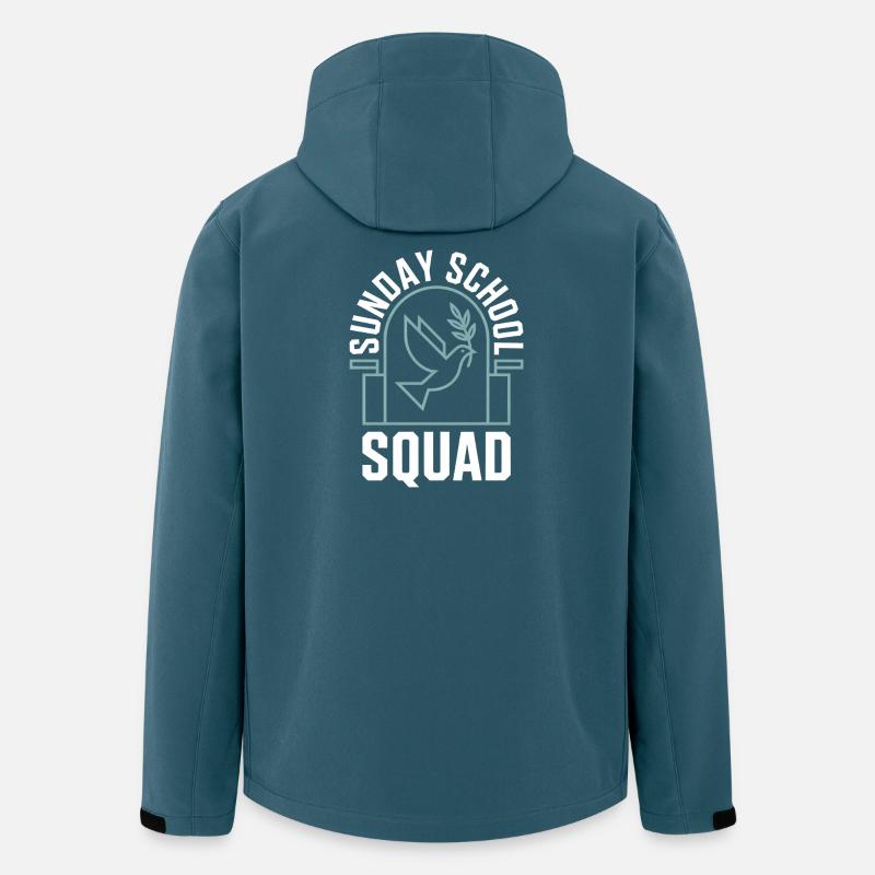 Équipe d’école du dimanche - Veste softshell homme en polyester recyclé Stanley/Stella - bleu pétrole foncé