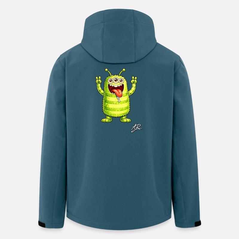 Neon monster three eyes cheerful - Men’s Recycled Softshell Jacket by Stanley/Stella - stargazer