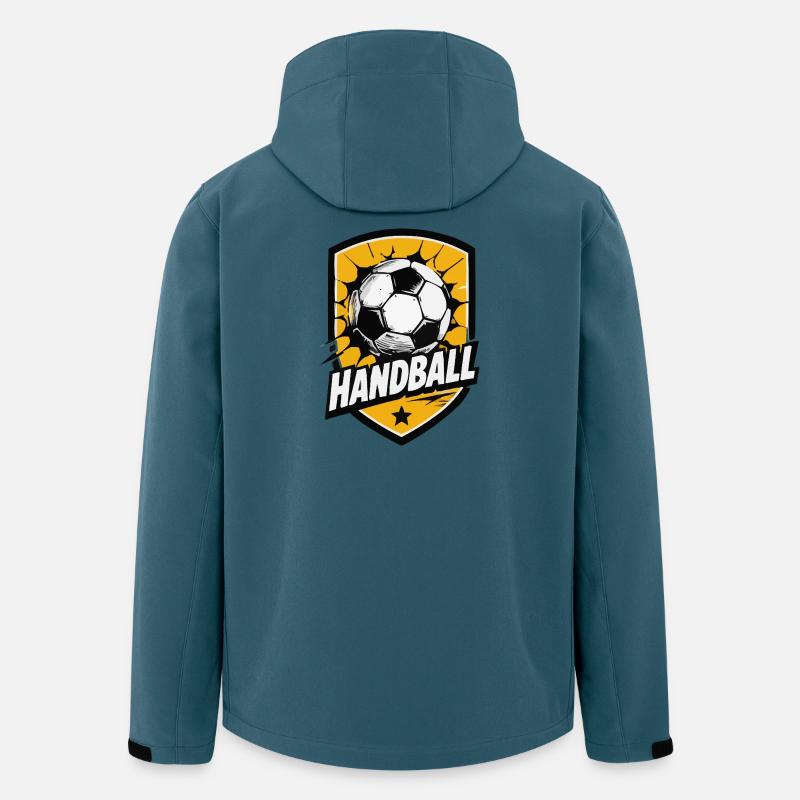 Explosion du bouclier de handball - Veste softshell homme en polyester recyclé Stanley/Stella - bleu pétrole foncé