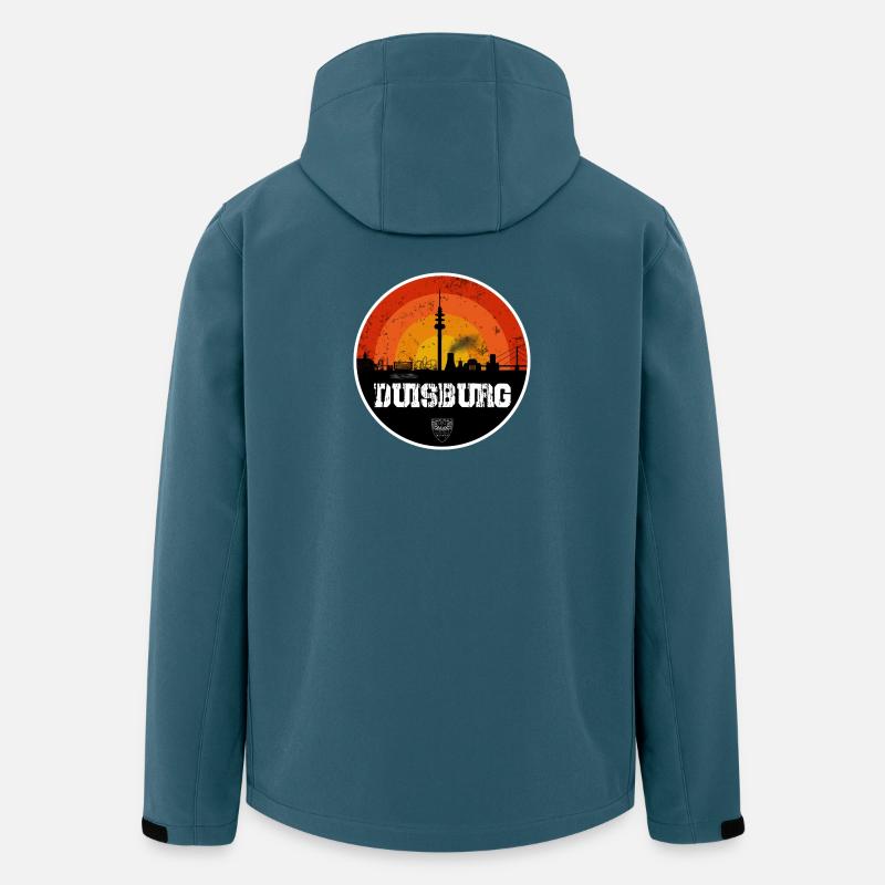 Duisburg Skyline - Recycelte Männer Softshell-Jacke von Stanley/Stella - Dunkles Petrol