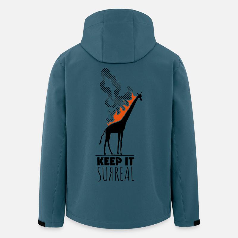 Surreale Giraffe – Keep it Surreal für Kunstfans - Recycelte Männer Softshell-Jacke von Stanley/Stella - Dunkles Petrol
