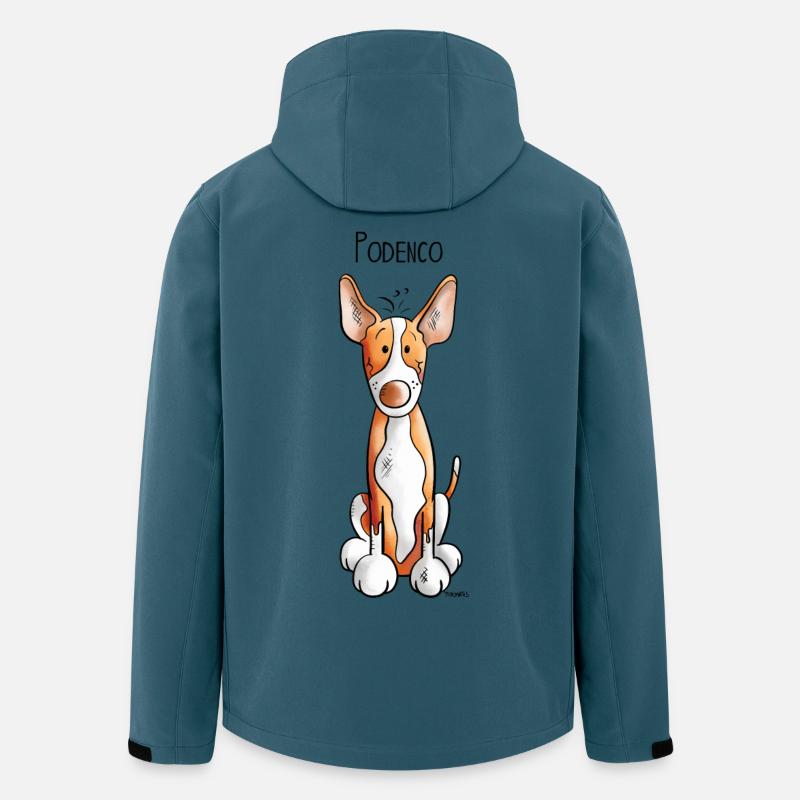 Lustiger Podenco - Recycelte Männer Softshell-Jacke von Stanley/Stella - Dunkles Petrol