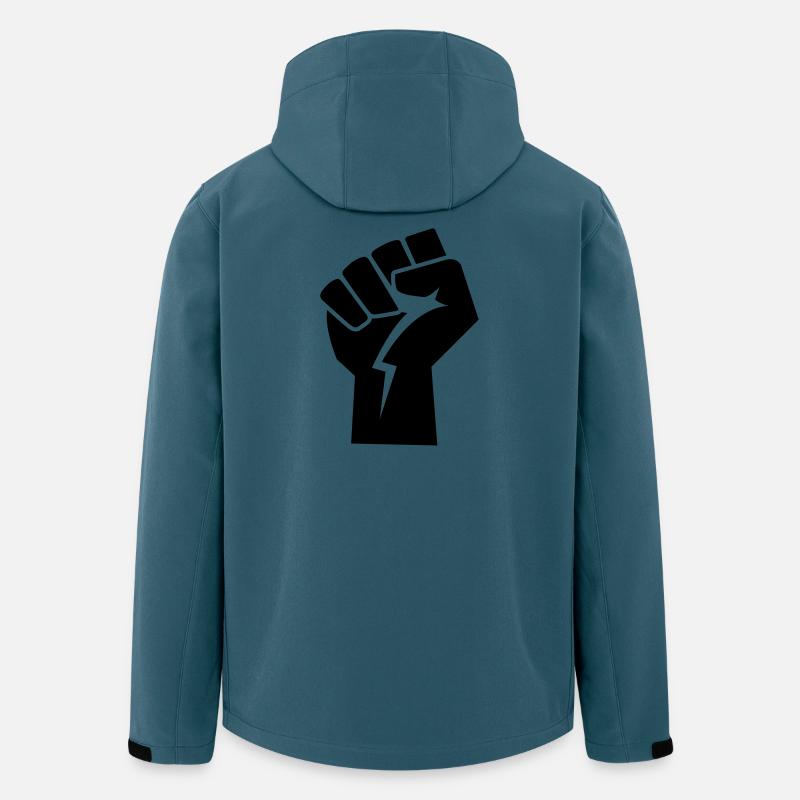 power faust revolution - Recycelte Männer Softshell-Jacke Discoverer von Stanley/Stella - Dunkles Petrol