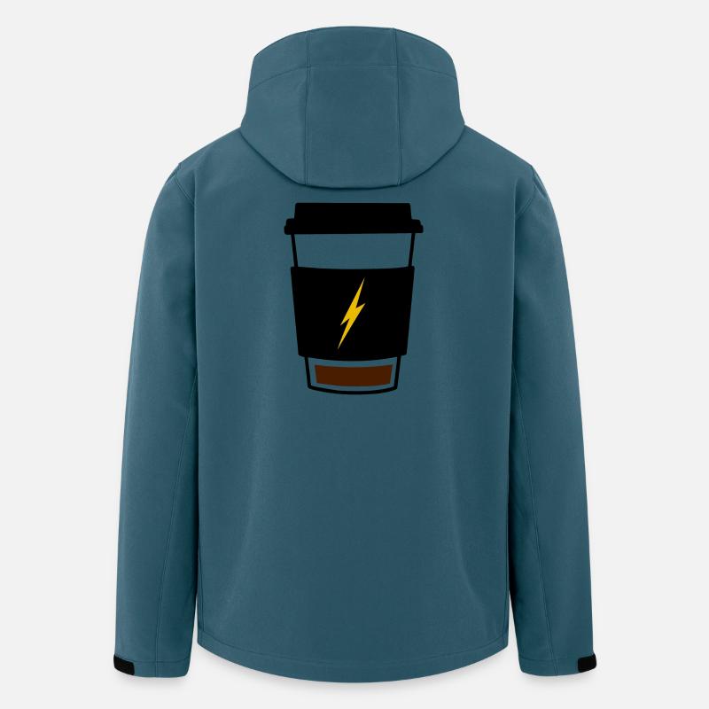 Kaffee mit niedrigem Batteriestand - Recycelte Männer Softshell-Jacke von Stanley/Stella - Dunkles Petrol