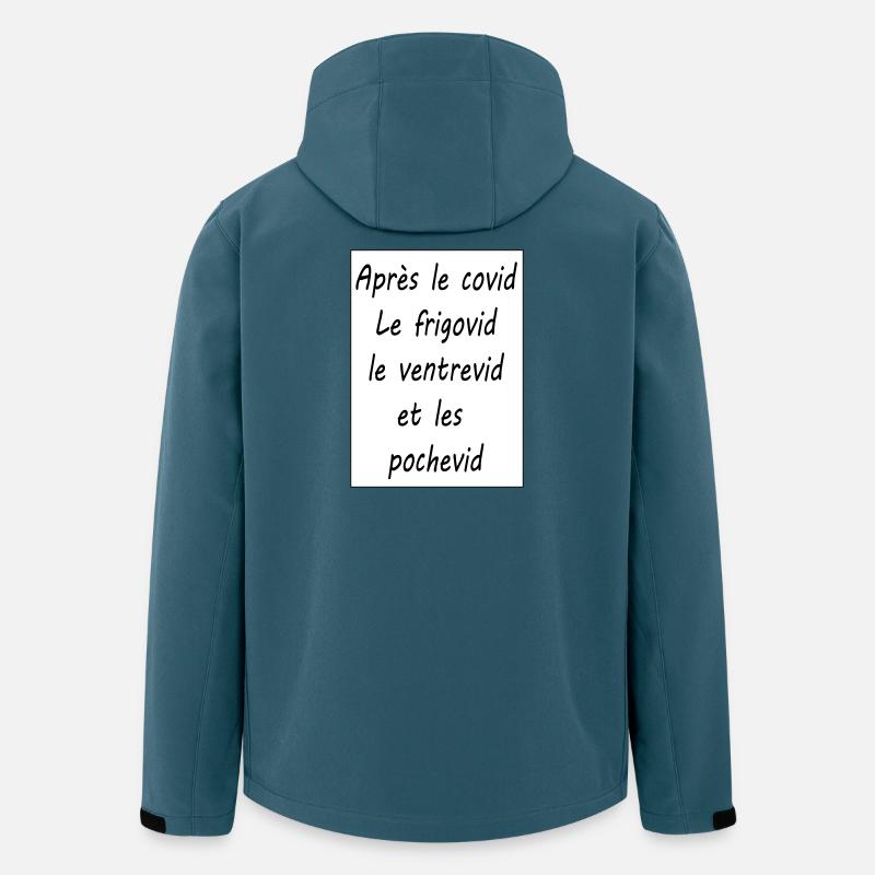 Après le covid - Veste softshell homme en polyester recyclé Stanley/Stella - bleu pétrole foncé