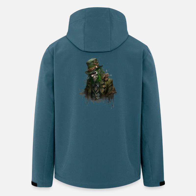 Zombie Leprechaun med tophue - Stanley/Stella herre softshelljakke i genanvendt polyester - mørk petrol